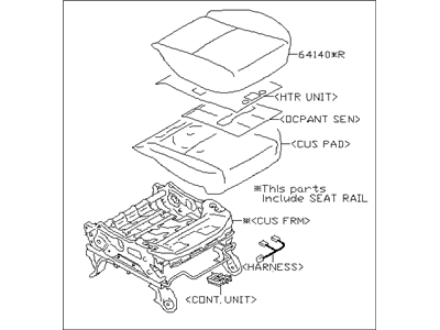 Subaru 64139SG021VH Cushion Assembly OCPANTRH