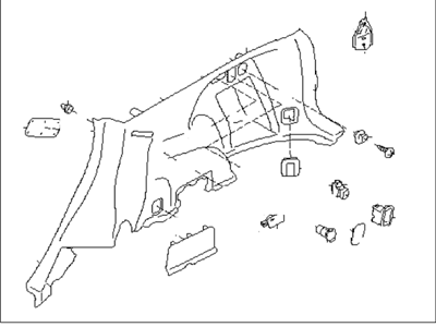 Subaru 94027SG170VH Trim Panel Rear Apron RH