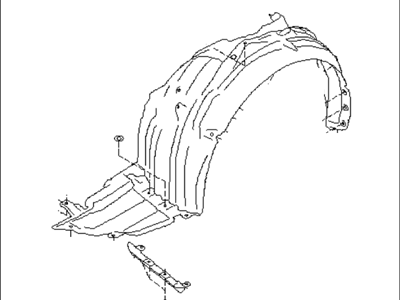 Subaru 59110FL00A Mud Guard Assembly Ft Right