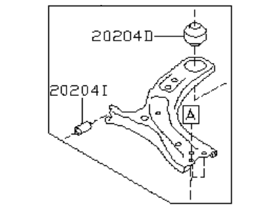 Subaru 20202FL01A Front Lower Arm Assembly