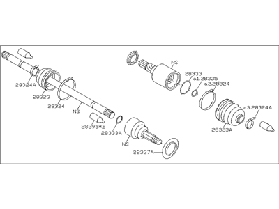 2018 Subaru Impreza Axle Shaft - 28421FL000