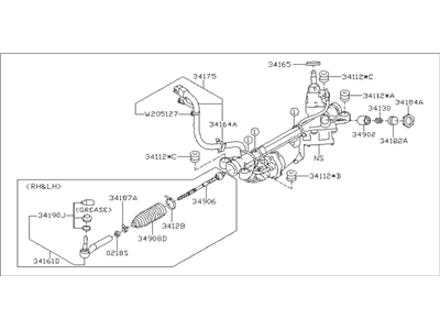 2019 Subaru Impreza Steering Gear Box - 34110FL12B