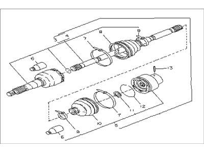 Subaru 723261090 Rear Axle Shaft Assembly Left