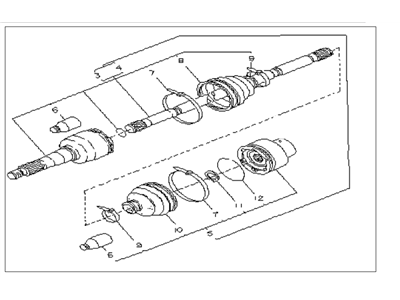 Subaru 723261080 Rear Axle Shaft Assembly Right