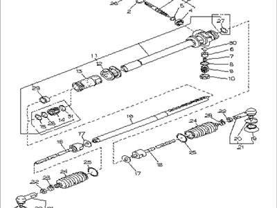 Subaru 731200360 Power Steering Gear Box Assembly