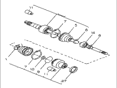 1990 Subaru Justy Axle Shaft - 723221981