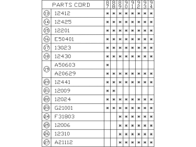Subaru Justy Balance Shaft Chain - 12430KA020