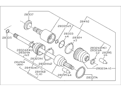 2005 Subaru Impreza Axle Shaft - 28421FE171