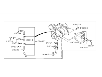 Subaru Impreza STI Turbocharger - 14411AA620