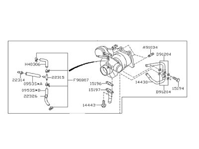 2003 Subaru Impreza WRX Turbocharger - 14411AA382