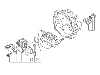 2000 Subaru Outback Alternator Case Kit - 23727AA250