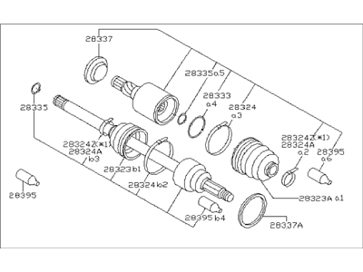 2005 Subaru Impreza Axle Shaft - 28421FE290