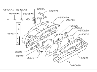 Subaru 85014FA270 Speedometer Instrument Cluster