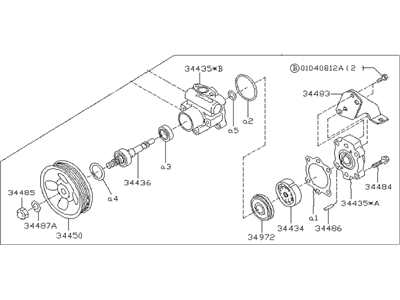 1993 Subaru Impreza Power Steering Pump - 34411AA410