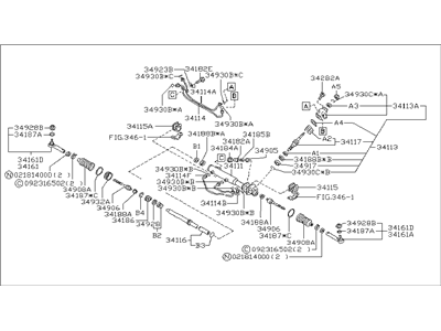 1993 Subaru Impreza Rack And Pinion - 34110AA051