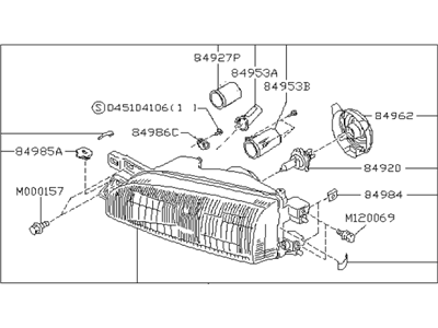 Subaru 84001FA170 Driver Side Headlamp Assembly