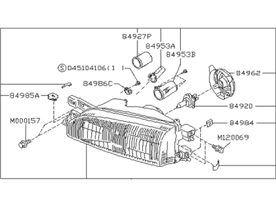 1996 Subaru Impreza Headlight - 84001FA170