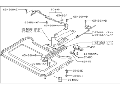 Subaru Impreza Sunroof - 65410FA100