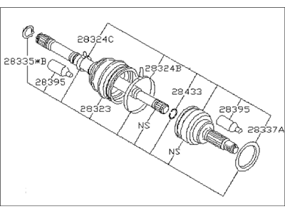 1995 Subaru Impreza CV Joint - 28091AA014