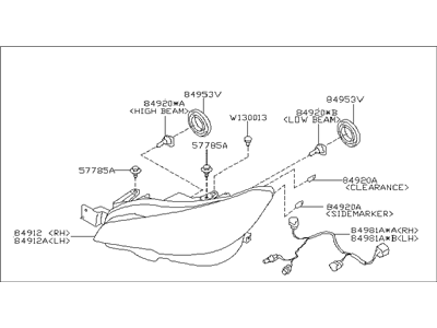 Subaru 84002VA260 Passenger Side Headlamp Assembly