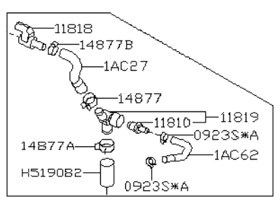 Subaru 11815AC900 Pcv Hose Assembly