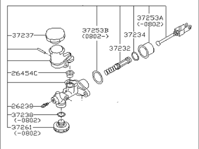 Subaru 37230FG020 Clutch Master Cylinder