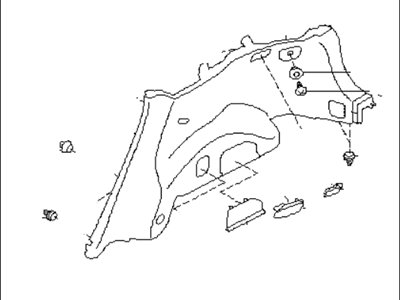 Subaru 94027FG110JC Trim Panel Rear Quarter L