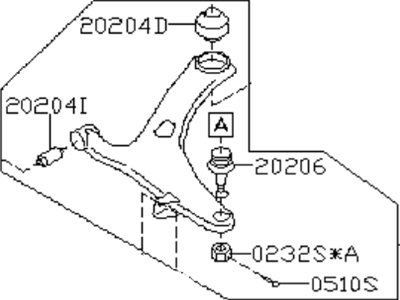 Subaru Impreza STI Control Arm - 20202AG192