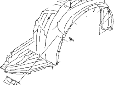 Subaru 59110FG011 Mud Guard Assembly Front LH