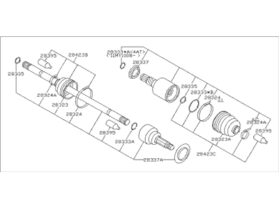 Subaru 28421FG020 Rear Drive Shaft Assembly