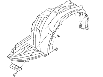 Subaru 59110FG001 Mud Guard Assembly Front RH