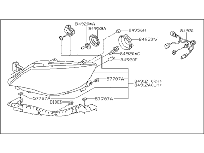 Subaru 84001FG390 Driver Side Headlamp Assembly