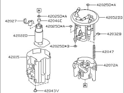 2008 Subaru Impreza Fuel Pump - 42022AG040