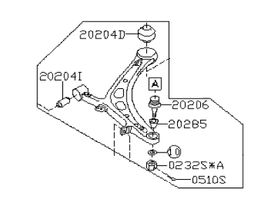 Subaru Forester Control Arm - 20202SC012