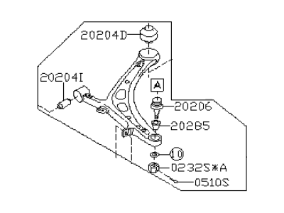 2009 Subaru Impreza Control Arm - 20202FG030