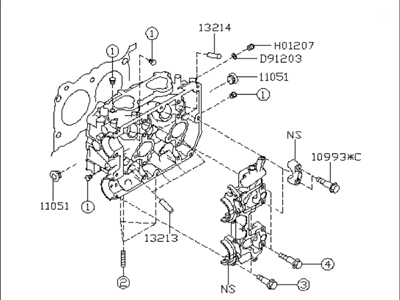 Subaru 11063AB430 Cylinder Head Assembly Left