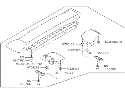 Subaru 96061FG000I4 Rear Spoiler Assembly