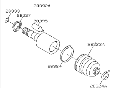 Subaru Impreza Axle Shaft - 28321SC032