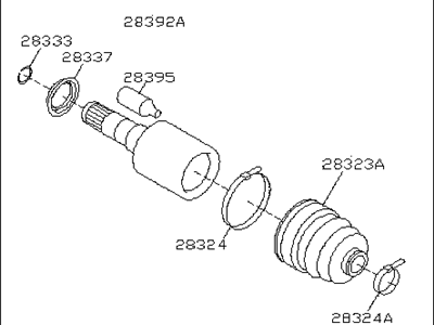 2009 Subaru Impreza Axle Shaft - 28321FG002