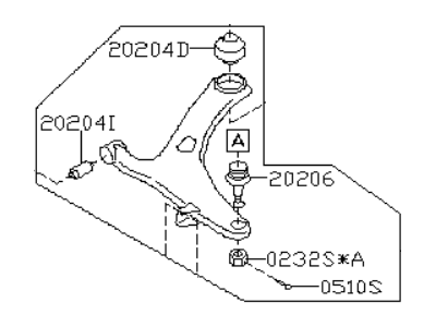 Subaru Impreza WRX Control Arm - 20202AG181