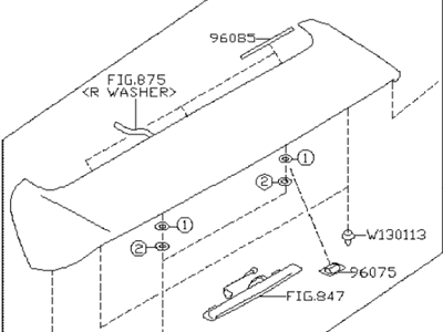 Subaru 96031FG000DJ Roof Spoiler