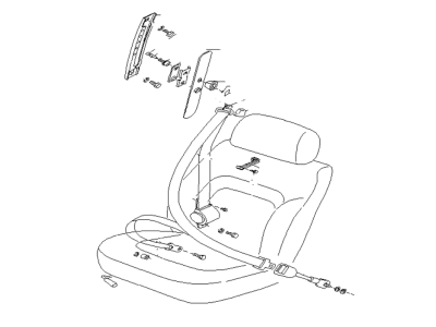 1990 Subaru Legacy Seat Belt - 64620AA010BI
