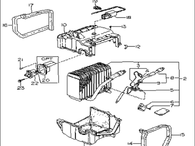 Subaru 73061AA030 EVAPORATOR Assembly