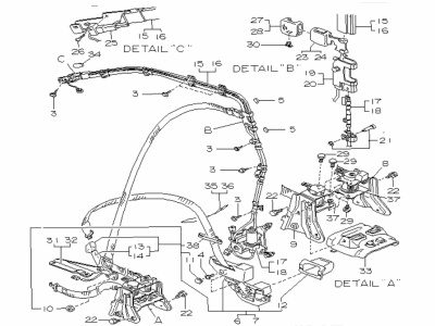 1990 Subaru Legacy Seat Belt - 64610AA070BI