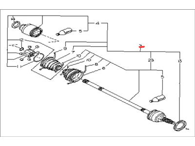 Subaru 28021AA560 Front Drive Shaft Assembly