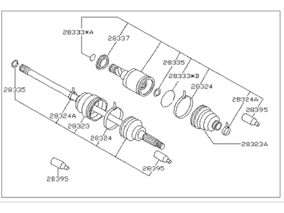 1996 Subaru Impreza Axle Shaft - 28021AC110