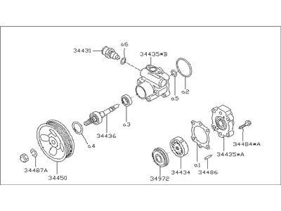 Subaru 34411AC150 Power Steering Pump Assembly