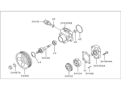 1998 Subaru Legacy Power Steering Pump - 34411AC150