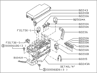 1998 Subaru Outback Fuse Box - 82232AC010