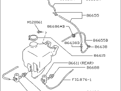 1995 Subaru Legacy Washer Reservoir - 86610AC070